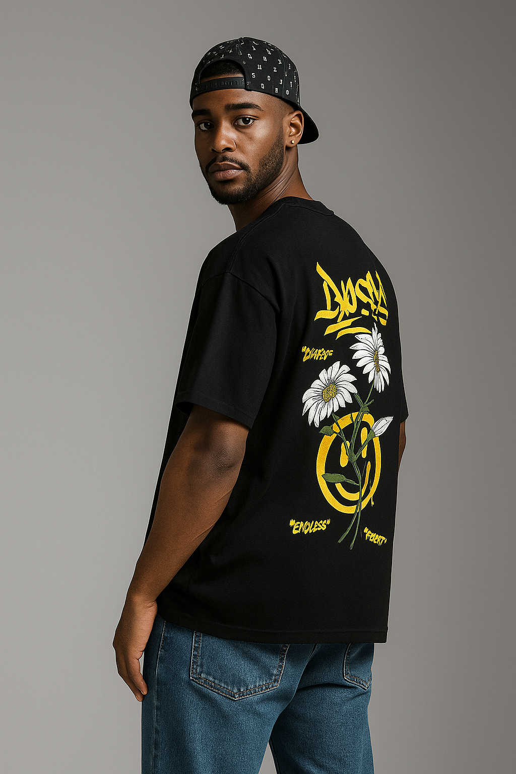 Daisy Grafftee Oversized Graphic Tee