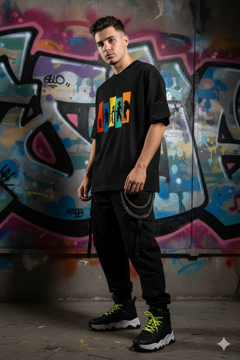 Grafftee "Saiyan Evolution" Oversized Tee