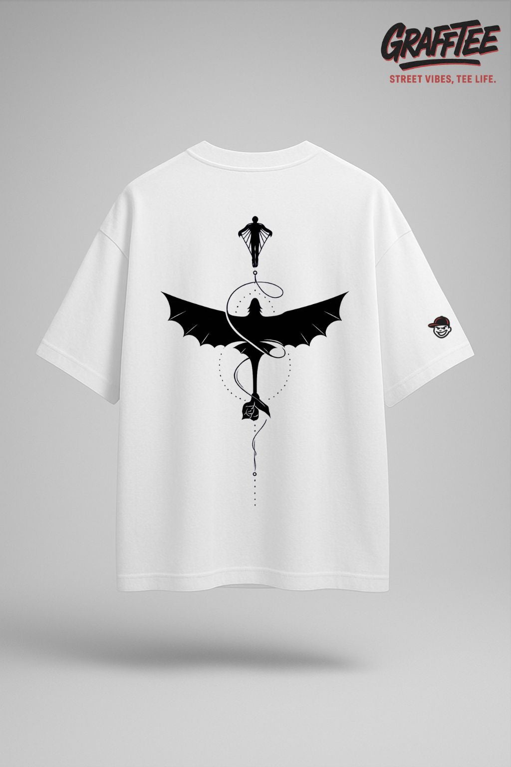 Grafftee "Street Vibes" Signature Oversized Tee – White