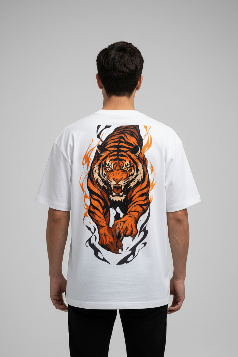 Grafftee "Blazing Tiger" Oversized Tee